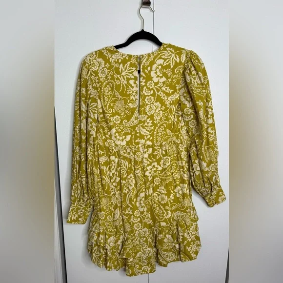 Maeve Anthropologie Floral Long sleeve ruffle dress XS NWT - Picture 3 of 11
